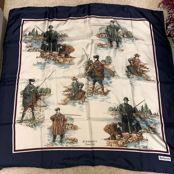 Burberry Accessories - Burberry silk scarf